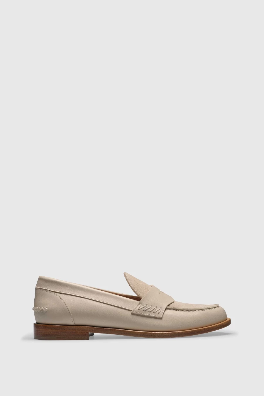 Unützer Women's Weiß Loafer 9250 - Premium Milk Calf Velor Slip-On Shoes