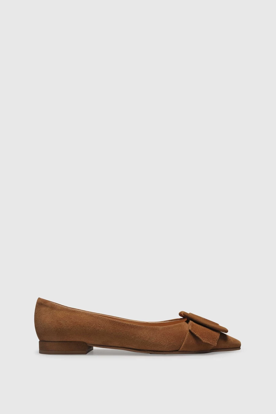 Unützer Women's Ballerina 8212 Braun Suede Flat Shoes