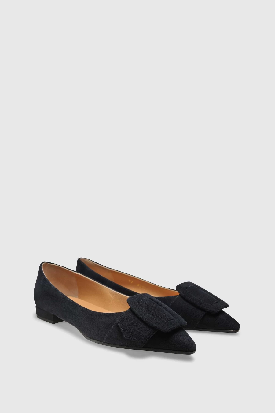 Unützer Women's Ballerina 8212 Blue Suede Flats