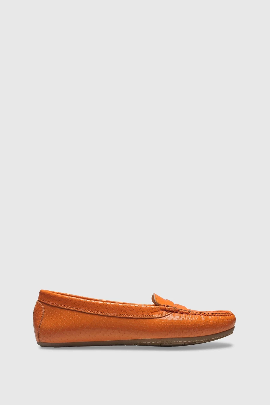 Unützer Women's Orange Velor Loafer U150 Sunset - Comfortable Slip-On Shoes