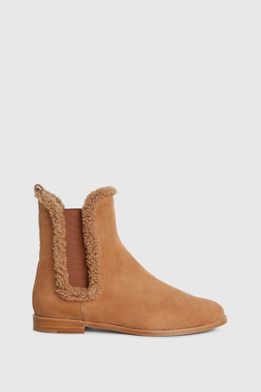Unützer Women's Braun Suede Shearling Boots Stiefelette 8110 Brandy
