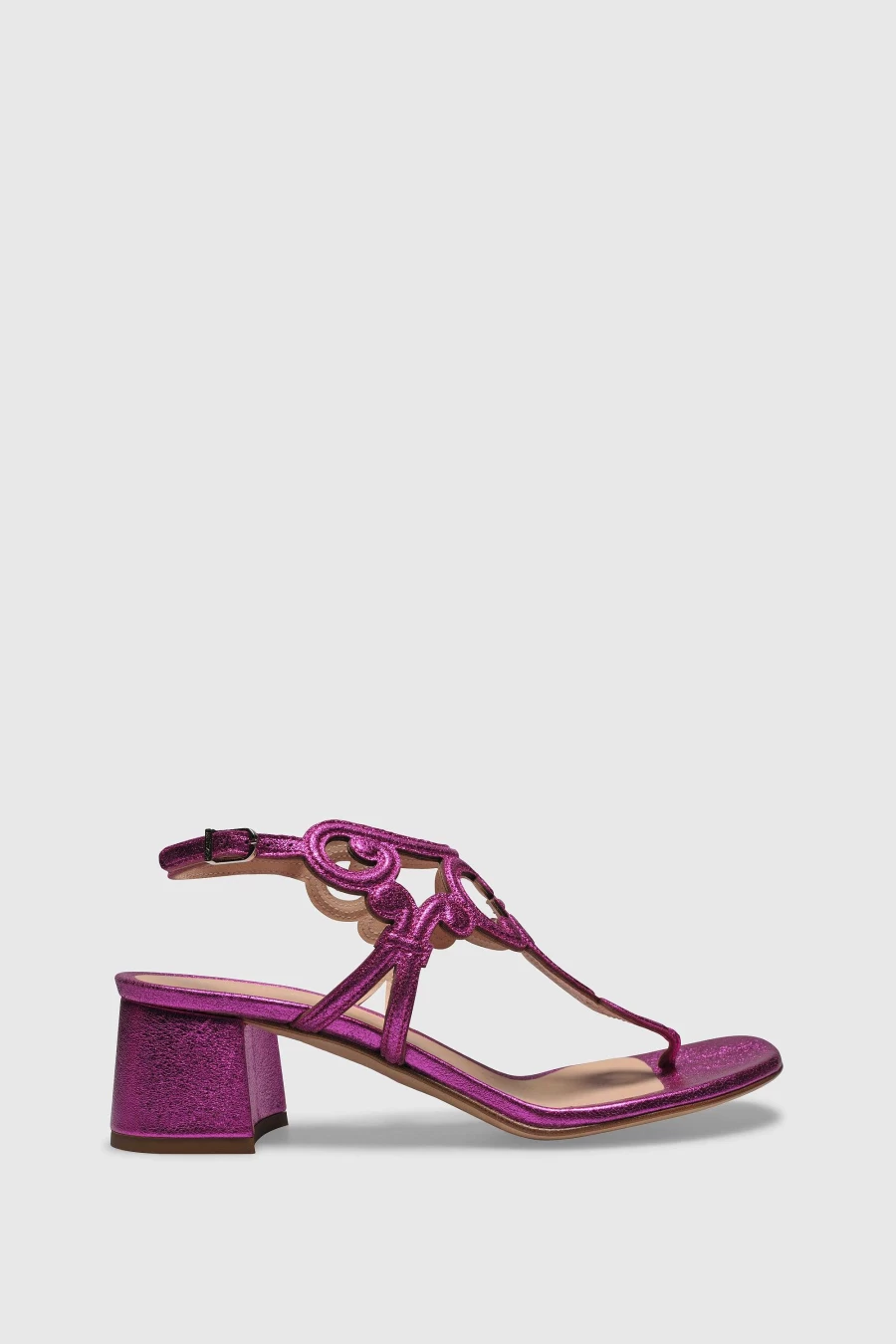 Unützer Women's Gold Sandal 8818 - Elegant Laminate Design for Style & Comfort
