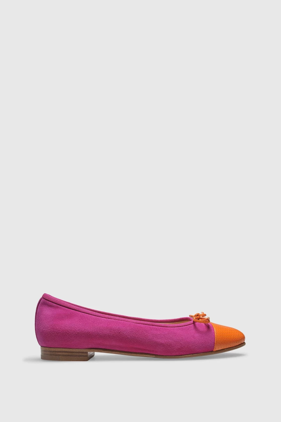 Unützer Women's Ballerina 7102 in Lila Alligator Suede - Elegant Old Rose & Purple Shades