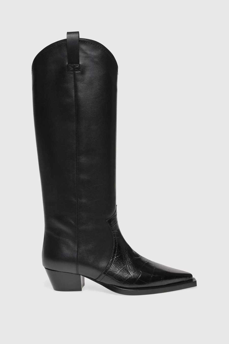Unützer Women's Braun Cowboy Boots 9257 Dark Brown Calf Leather Western Boots