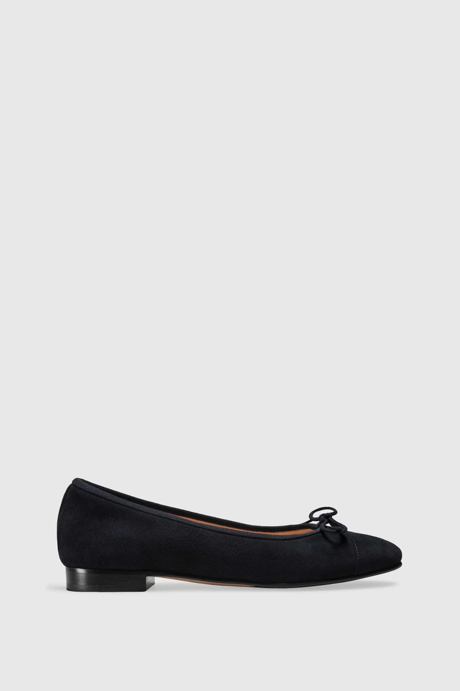 Unützer Women's Navy Suede Ballerina Flats 7102K - Comfortable Elegant Ballet Shoes