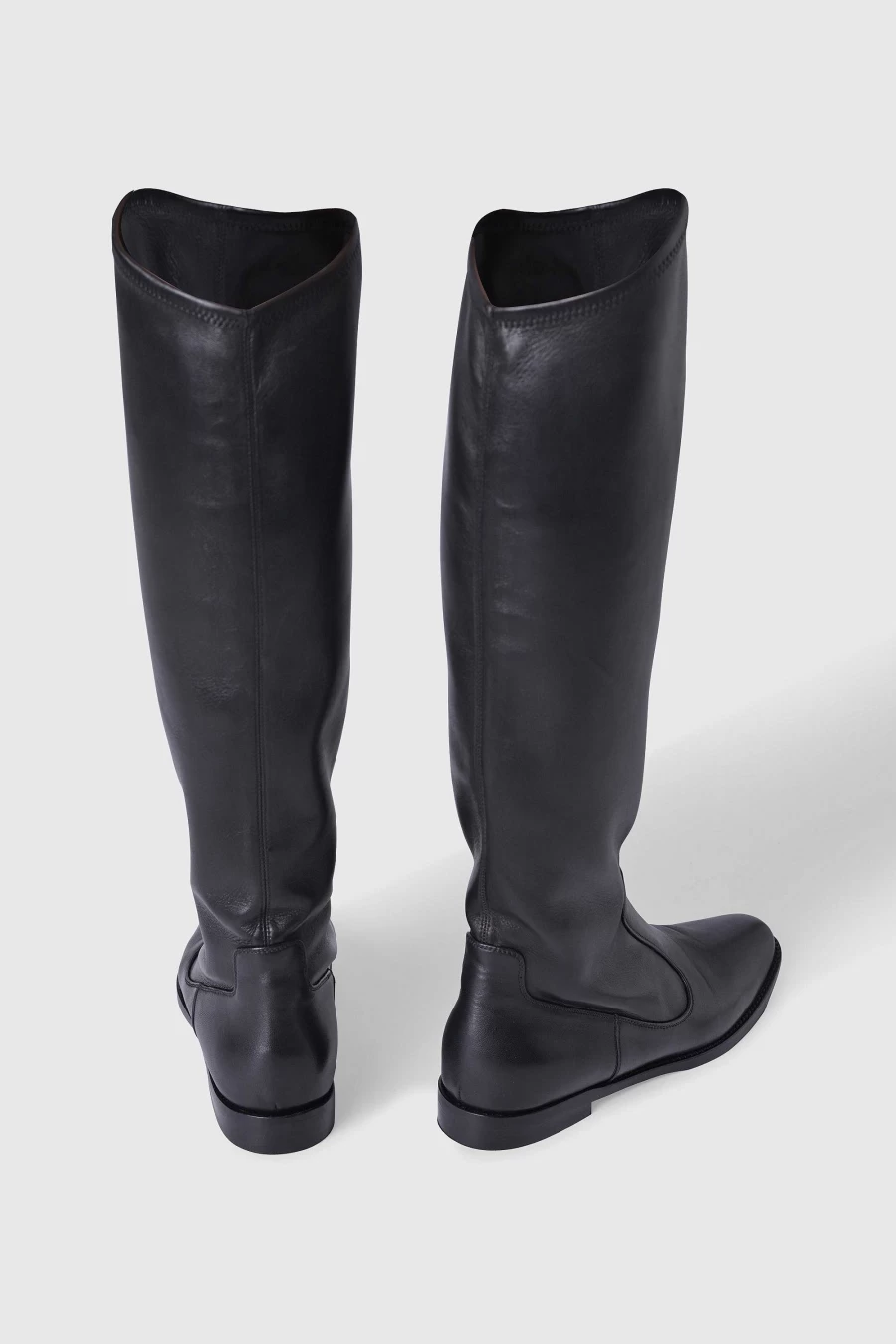 Unützer Women's Schwarz Nappa Leather Boots Stiefel 7155