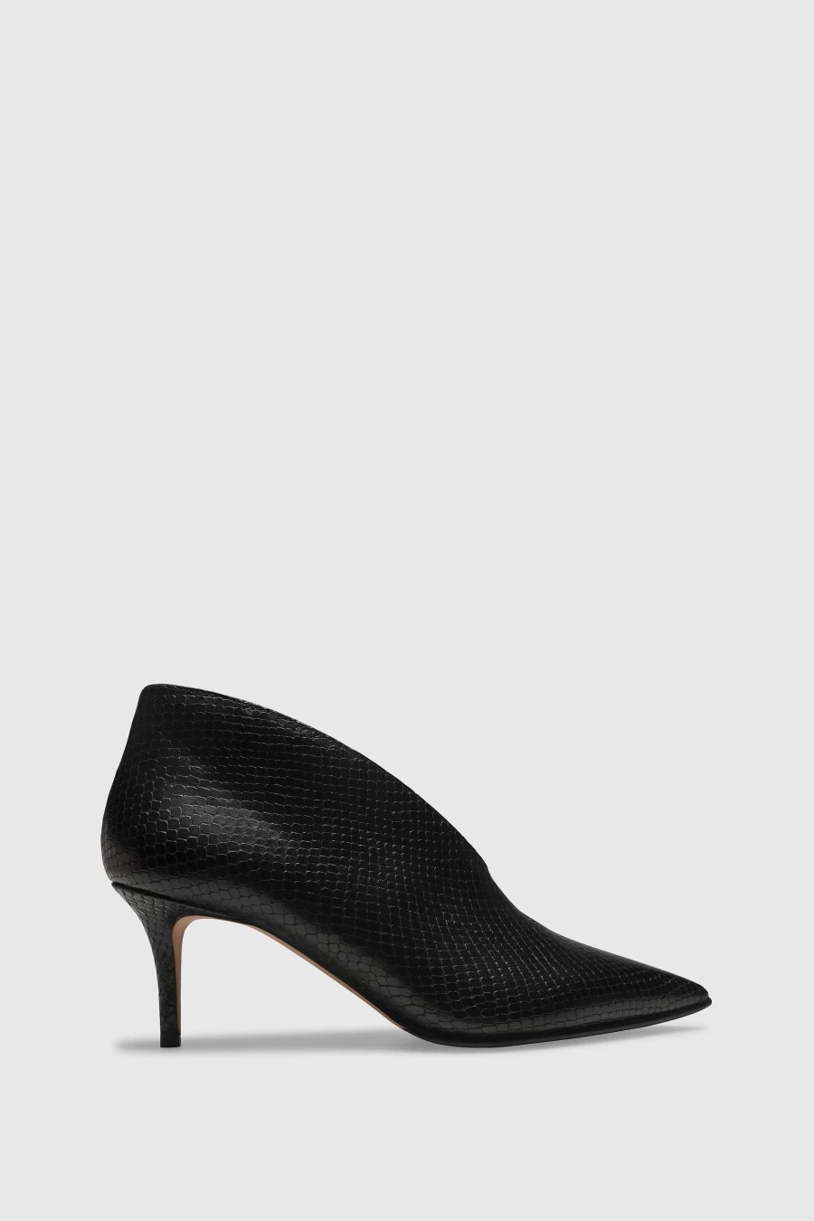 Unützer Women's Schwarz Python Print Pump 7586 Black Fashion Shoes