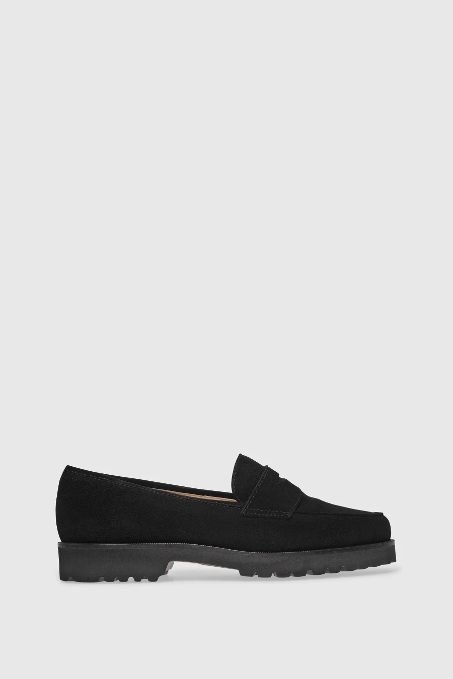 Unützer Women's Loafer 1471 in Braun with Velour Shearling Chocolate Detail